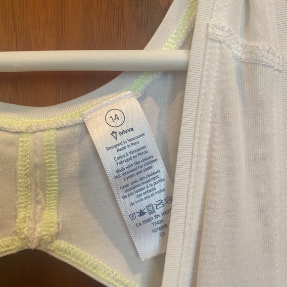 Lululemon Ivivva Colorful Tank, size 14, EUC - Picture 3 of 3